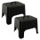 1 x Non-Slip Step Up Black Step Stool With Built In Carry Handle 2
