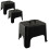 1 x Non-Slip Step Up Black Step Stool With Built In Carry Handle 3