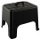 1 x Non-Slip Step Up Black Step Stool With Built In Carry Handle 1