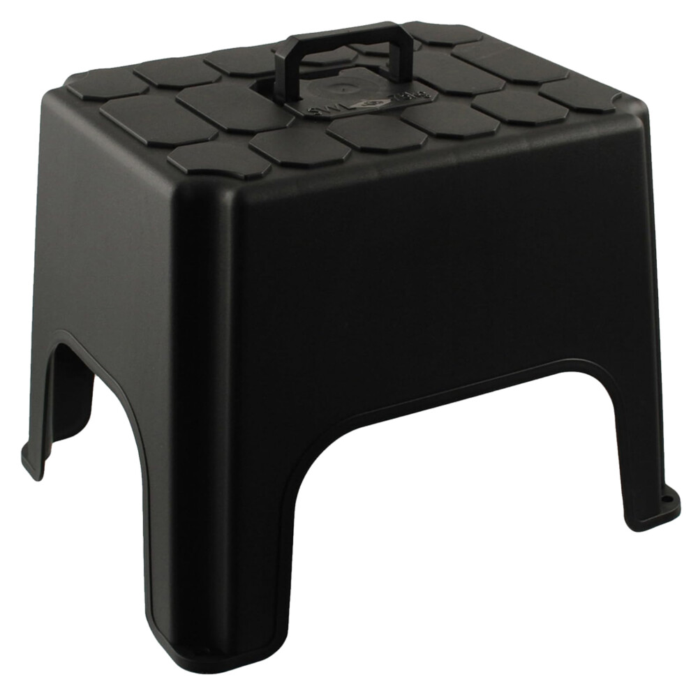 Photos - Other Hand Tools 1 x Non-Slip Step Up Black Step Stool With Built In Carry Handle
