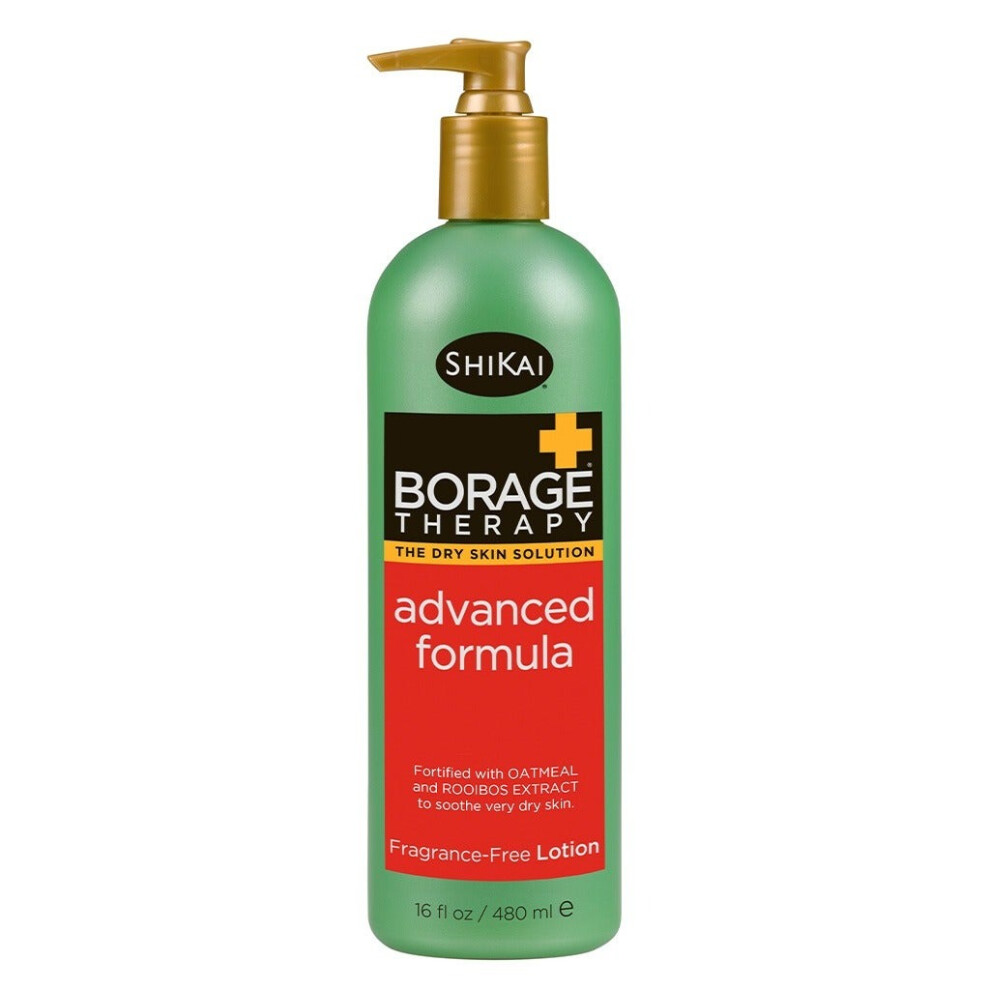 ShiKai Borage Therapy Advanced Formula |Non-Greasy & Fast-Absorbing|Dry Skin Lotion Fragrance-Free | Intensive Hydration - 480ml