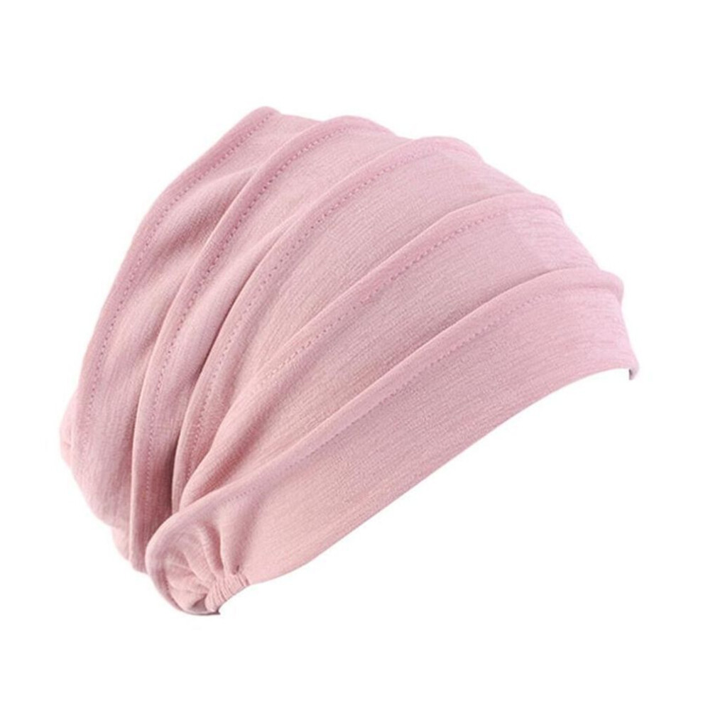 (pink, One Size) Thicken Muslim Caps Hijab Turban Hat Ladies For Women Turban Headwear Cancer Chemo Cap