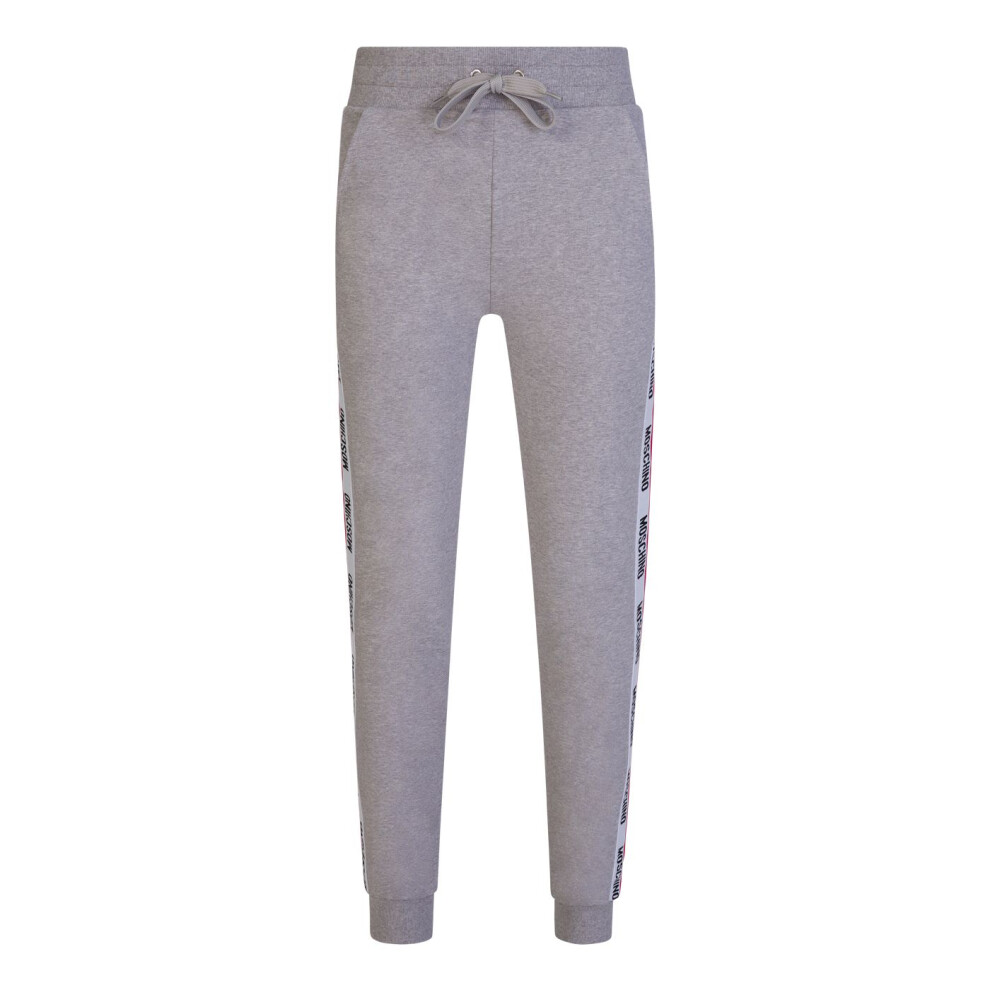 (489 Grey, XL) Moschino Tape Logo Track Pants