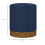 Homcom HOMCOM Modern Round Footstool, Fabric Upholstered Foot Rest, Dark Blue 8