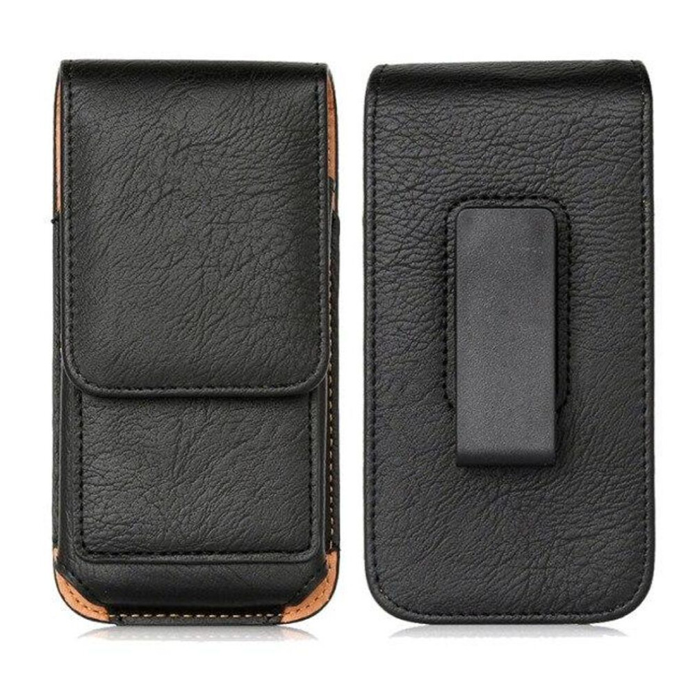 (black, Size XL) Universal Belt Clip Holster Phone Pouch for Samsung S21 Ultra S20 FE Plus A71 A51 A31 A41 A22 A72 A52 A03S Waist Bag Rotation Magnetic Leather Cover
