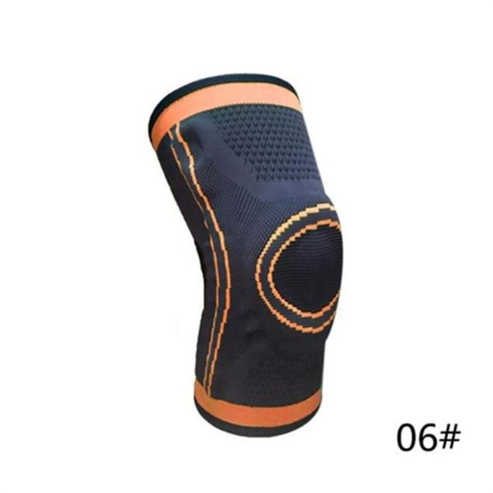 (orange, S) 1PC Non-Slip Knee Brace Compression Knee Sports Knee Pad Running Basketball Fitness Knee Support