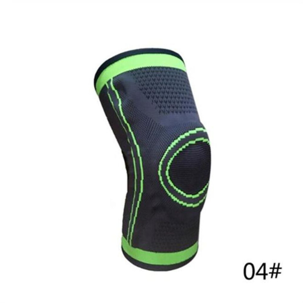 (green, XXL) 1pc Non-slip Knee Brace Compression Knee Sports Knee Pad Running Basketball Fitness Knee Support