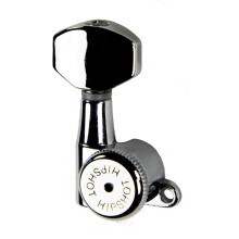 Hipshot Grip-Lock 6 inline geschlossene 21-mm-Post-Locking-Mechaniken  Chrom  nicht versetzt
