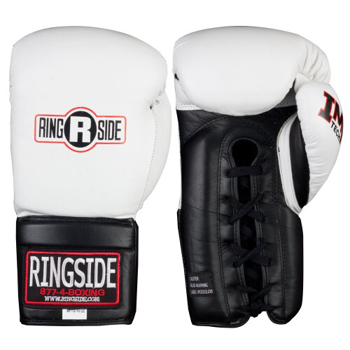 Guanti da boxe con lacci Ringside Imf Tech Sparring (neri, 14 once) 1