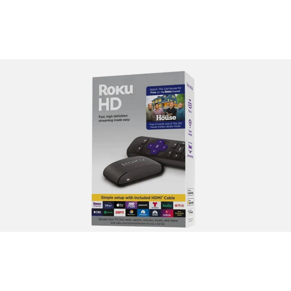 ROKU STREAMING MEDIA PLAYER  (3932RD) HD BLACK