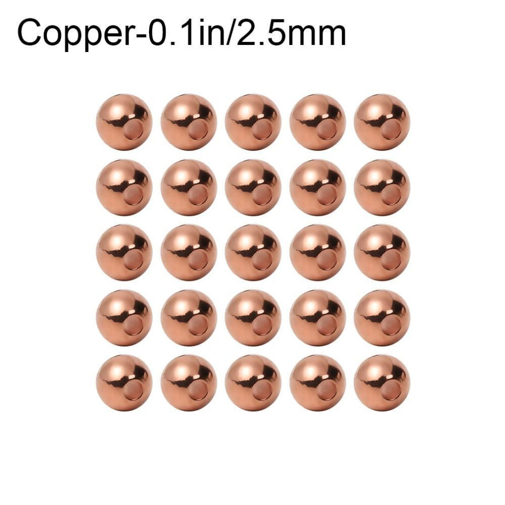 (Copper-2.5mm) High Quality Fishing Nice-designed Slotted Bead Tungsten Alloy Tungsten Beads Fly Tying Material