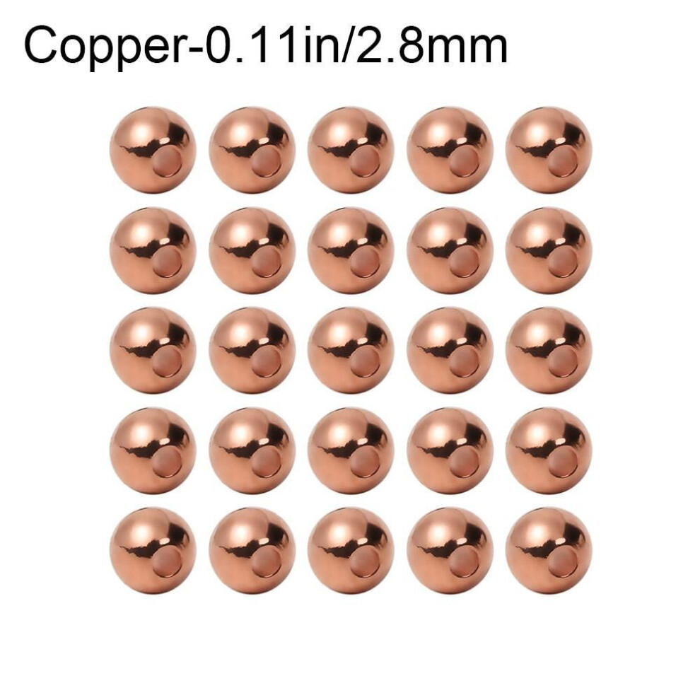 (Copper-2.8mm) High Quality Fishing Nice-designed Slotted Bead Tungsten Alloy Tungsten Beads Fly Tying Material