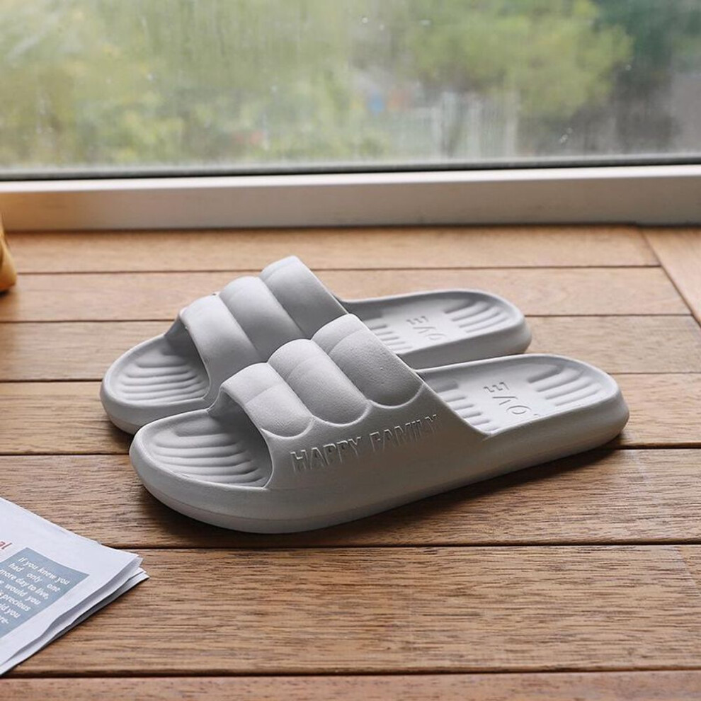 (gray, 42-43) Bathroom Bath Soft Bottom Eva Home Slippers Female Non-slip Home with Indoor Couple Male Sandals