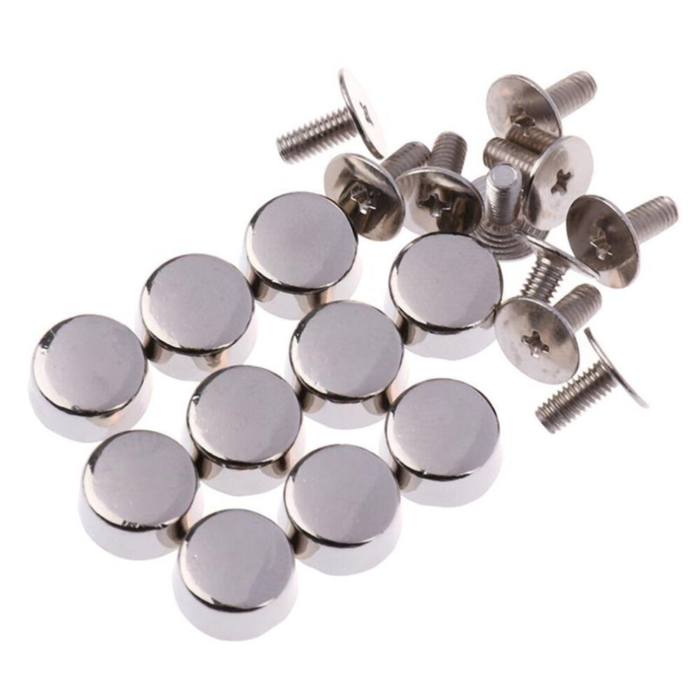 (silver) 10pcs Sewing Accessories Tool Handbag Shoulder Bag Bottom Nail Rivet Screw