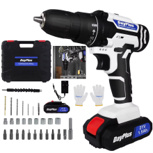 21V Portable Cordless Power Drill Set Impact Screw Driver with 1500mAh