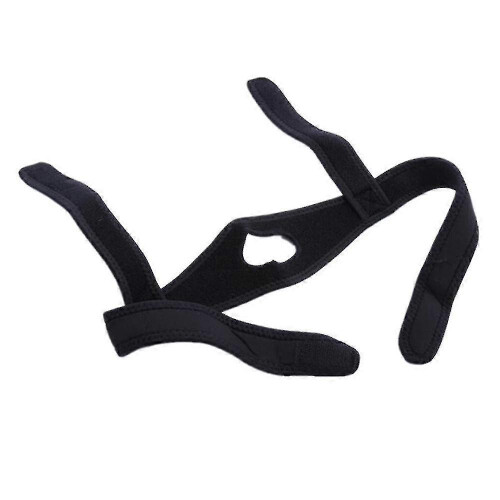 (Black) Adjustable Anti-snore Chin Strap Belt Sleeping Stop Snoring Strap 1