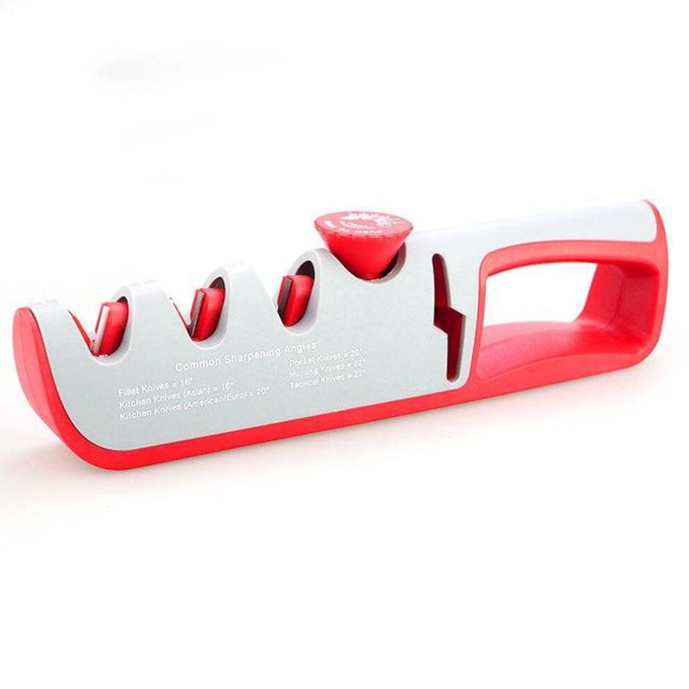 (white) Knife Sharpener Angle Adjustable 4 Stages Scissors Sharpening Stone Professional Kitchen Grinder Knives Whetstone Sharpener Tool