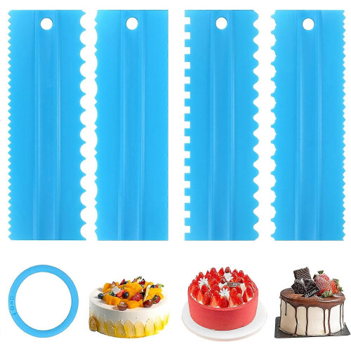 Cake Scraper and Smoother Set - DIY Cake Decorating Tools