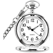 Pocket watch, vintage style, with short chain for men and women