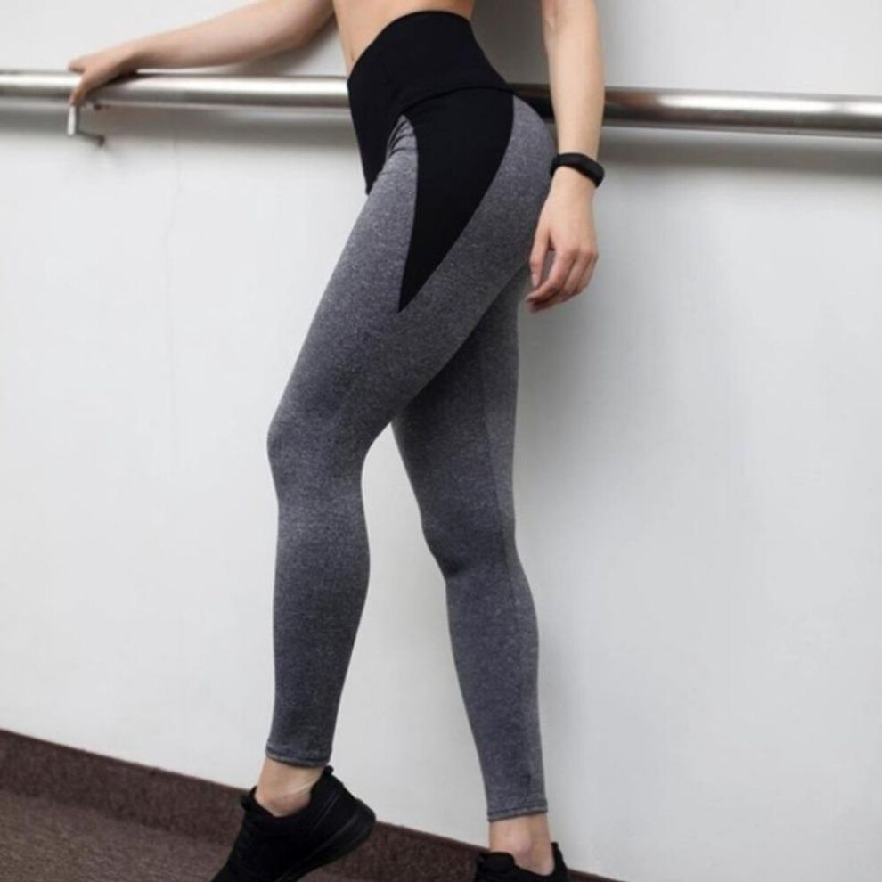 (gray, M) Fashion Slim Fit Running Sports Yoga Leggings Women High Waist Push Up Casual Loose Fitness Yoga Pants Women Solid Gym Seamless Yoga Legging 25155