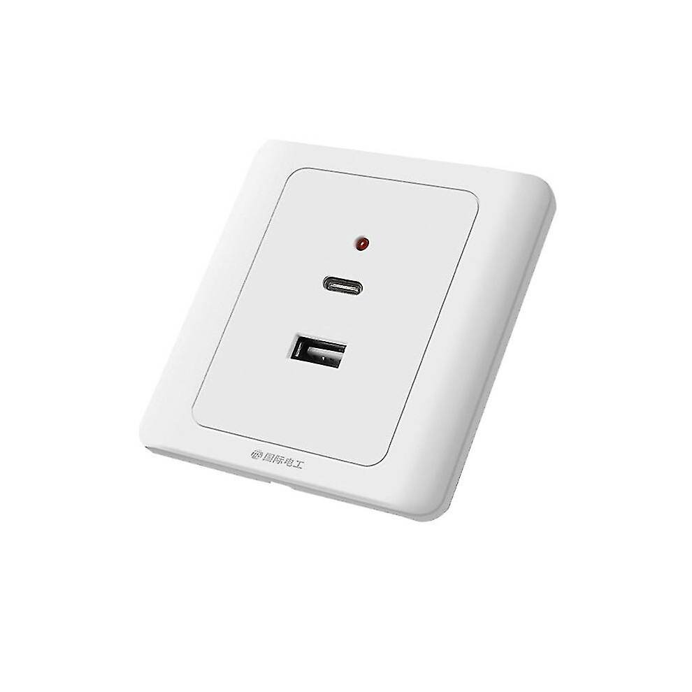 (Concealed, 2) Usb Wall Outlets Typec Usb Wall Charger Outlet 18W 220V Usb Outlets Receptacle Zekai 5778930709717