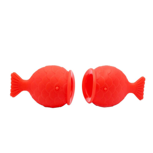 Silicone fish-shaped lip plumping device for fuller lips - Zekai
