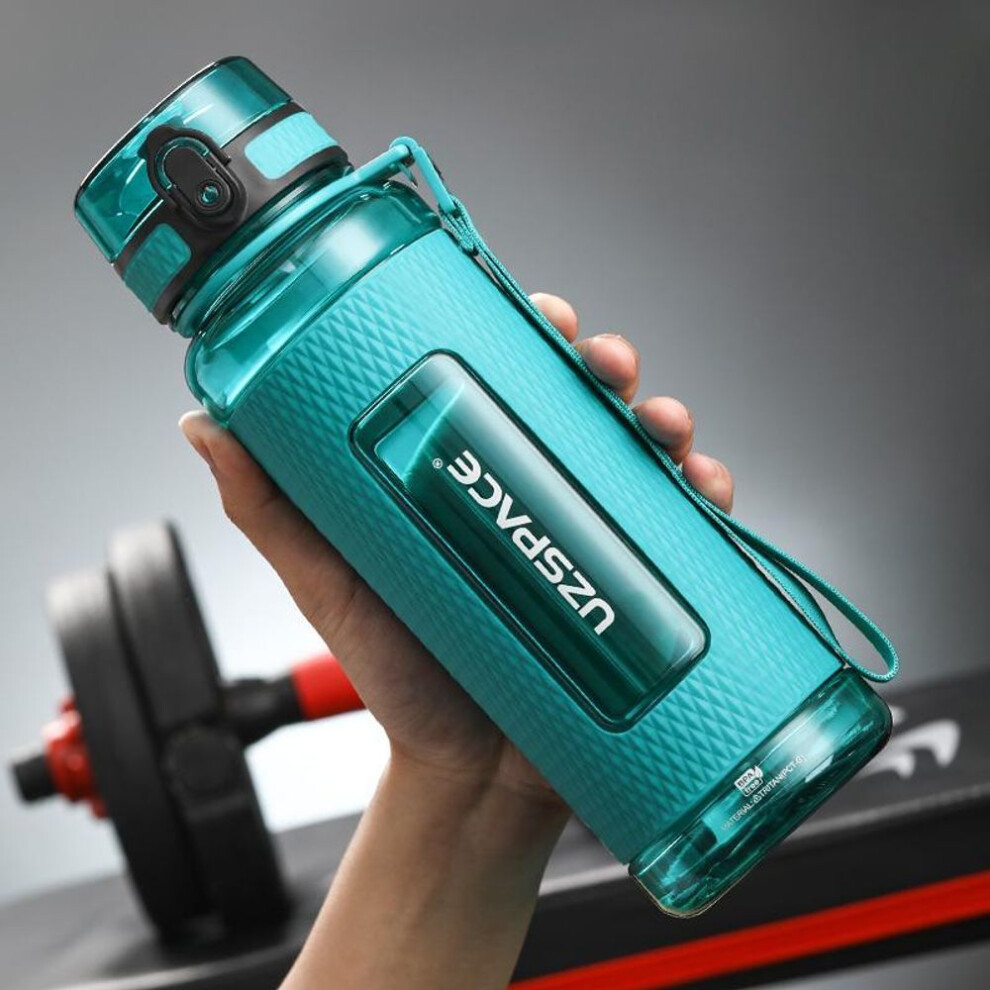 (green, 400ml) Sports Water Bottles Gym Leak-proof Drop-proof Portable Shaker Outdoor Travel Kettle Plastic Drink Water Bottle BPA Free