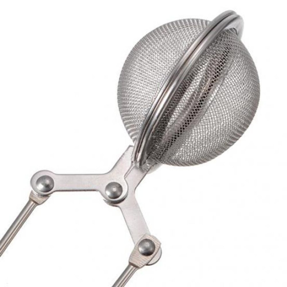 Stainless Steel Spoon Tea Leaves Herb Mesh Ball Infuser Filter Squeeze Strainer