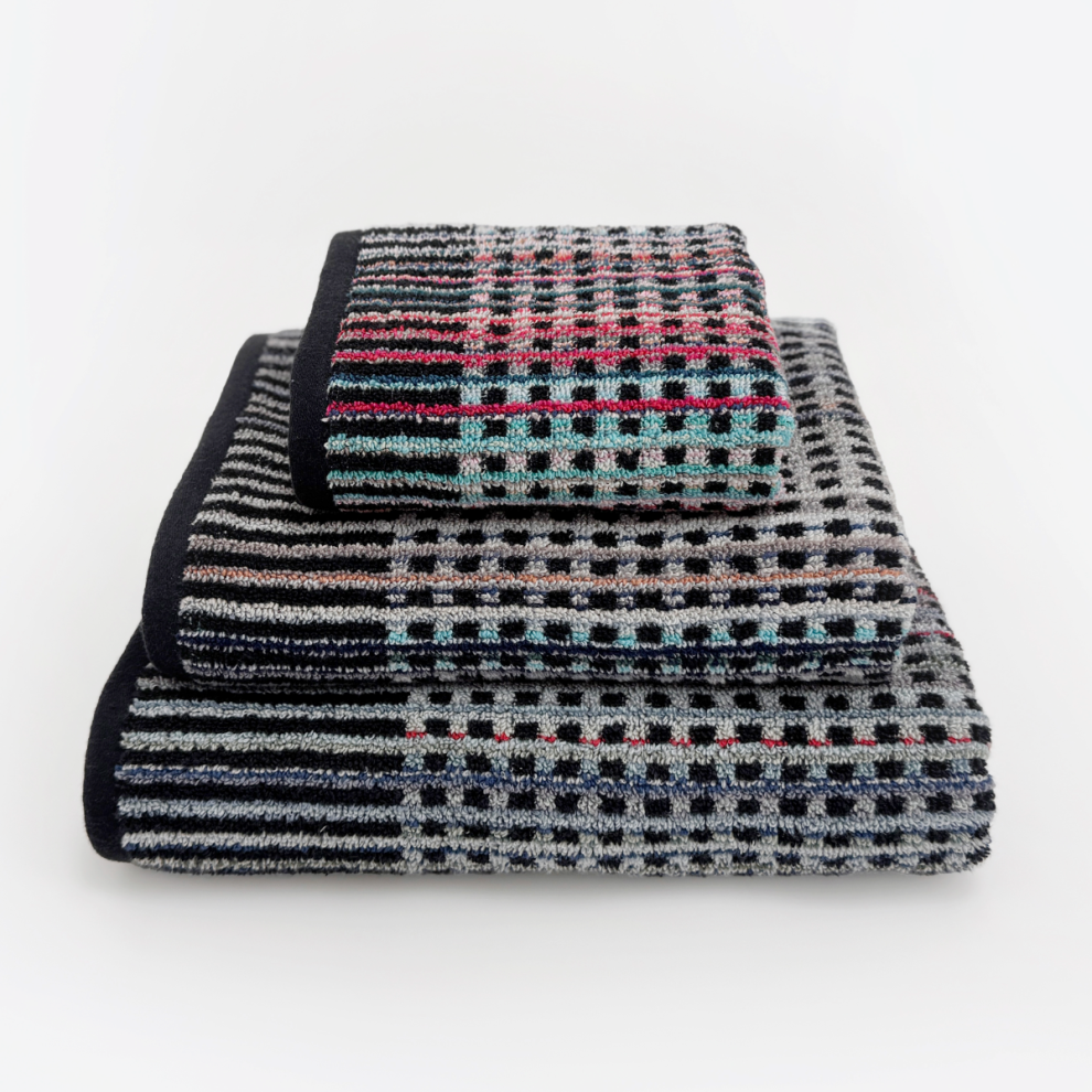 Allure Bath Fashions (2 X Hand Towels) Carnival Recycled Cotton Towels - Multi Coloured Zero Twist Bathroom Towels Multicoloured