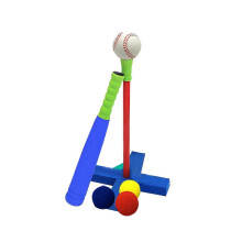 (Multicolor) Baseball Softball Bat Set Batting Tee, Colored Balls Included + Carry Bag, For Toddler Indoor Outdoor Sport Playing Toys Zekai