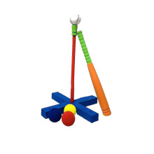 (green) Baseball Softball Bat Set Batting Tee, Colored Balls Included + Carry Bag, For Toddler Indoor Outdoor Sport Playing Toys Zekai