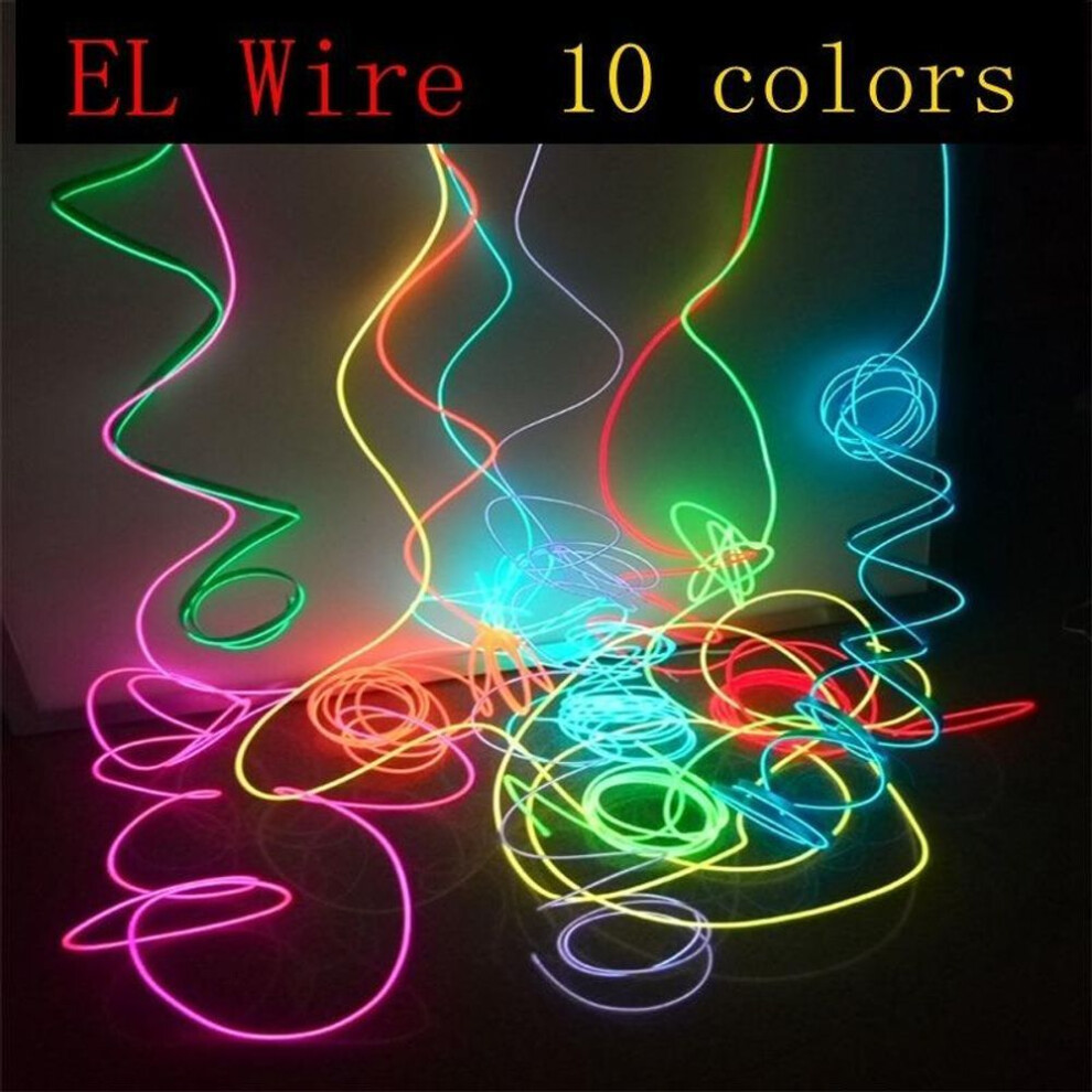 (yellow, 5m+USB) 1m/2m/3m/5m/10m Neon Light Dance Party Decor Light Neon Led Lamp Flexible El Wire Rope Tube Waterproof Led Strip