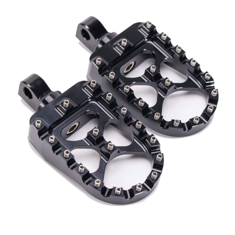Hopider Cnc Wide Foot Pegs 360 Roating Mx Chopper Bobber Style For 680580512201