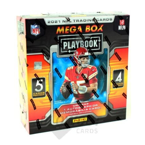 2021 Playbook Football Mega Box - 20 Κάρτες Ανταλλαγής Ανά Κουτί - Μία Αυτογραφία ή Κάρτα Μνημείου