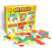 GeoToys - 6 GeoPuzzels Set in ??n doos - Educatief kinderspeelgoed voor jongens