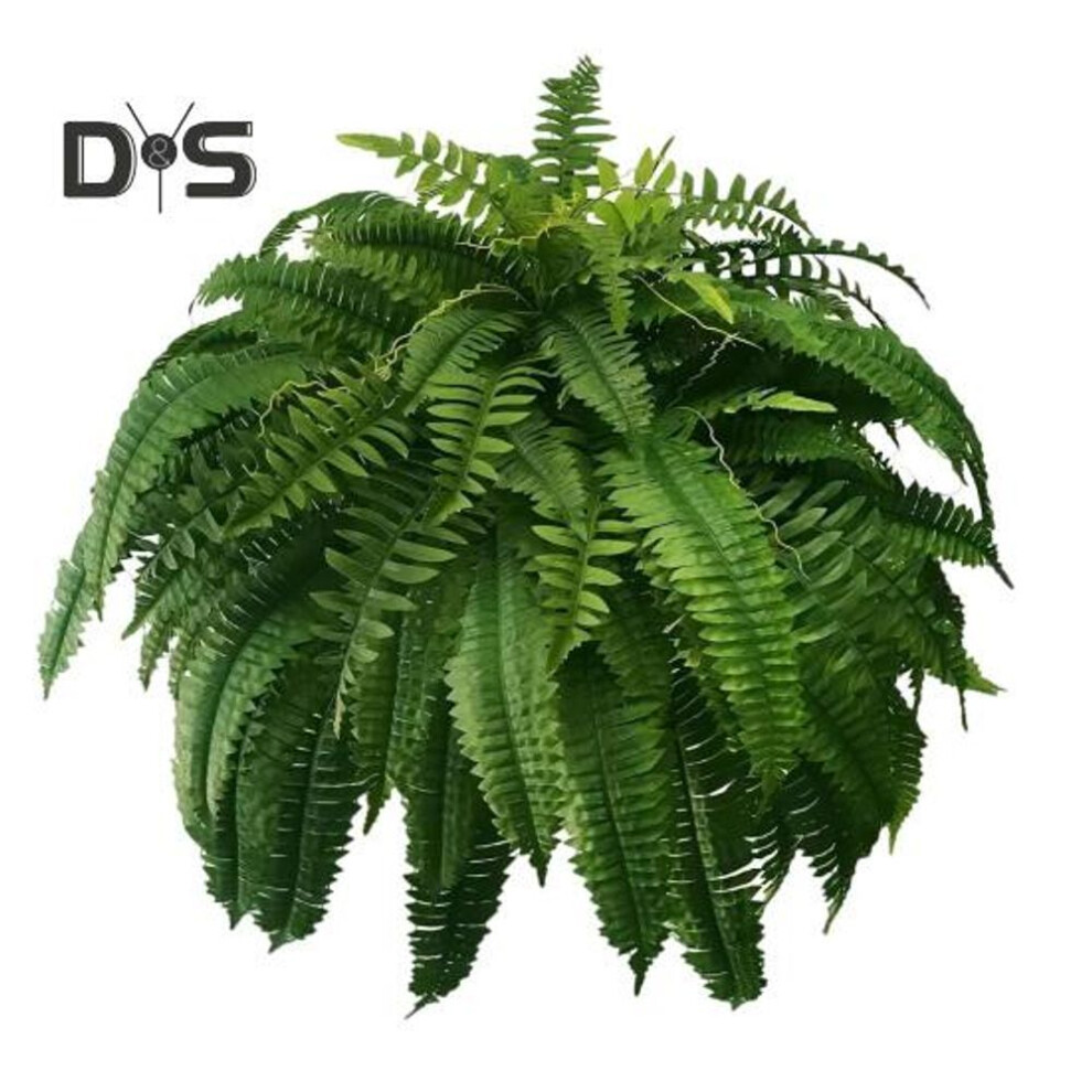 (as the picture, 28) 1 Set Artificial Fern Uv Resistant Realistic Home Office Wedding Faux Greenery Indoor Outdoor Garden Yard Plastic Plants Fake Fern Leaves Decoration