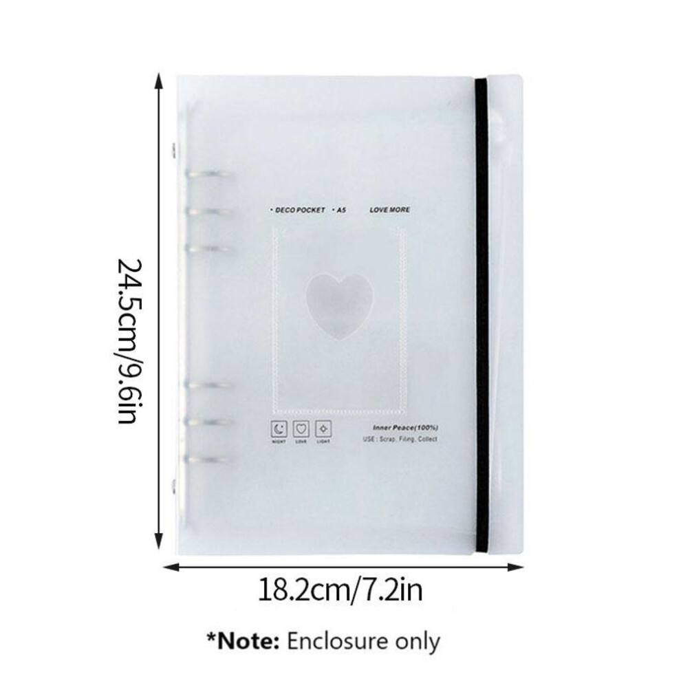 (White case with letters) A5 Photo Card Binder Diy Photo Card Collection This Idol Polaroid Album Scrapbook Polaroid Album Binder