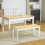 Homcom HOMCOM Wood Dining Bench Wooden Bench for 2 People, White 1