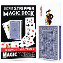 Truco de magia de stripper secreto con 10 cartas extra