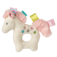 Taggies geborduurde zachte ringrammelaar, beschilderde pony, 6 inch