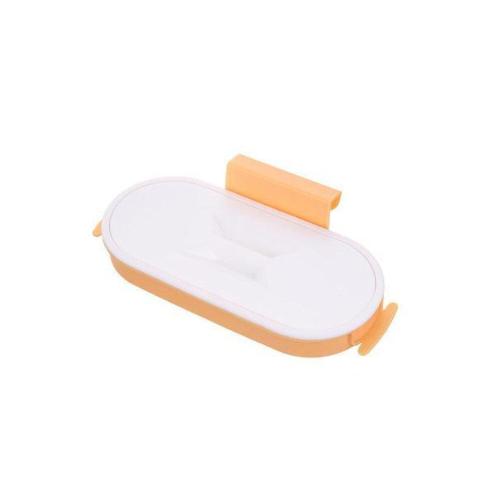 (yellow, About 26*12cm) Butterfly Morning Hanging Garbage Bag Storage Rack For Kitchen Trash Can - Wall Mount Bracket Hook For Household Cabinet Door.