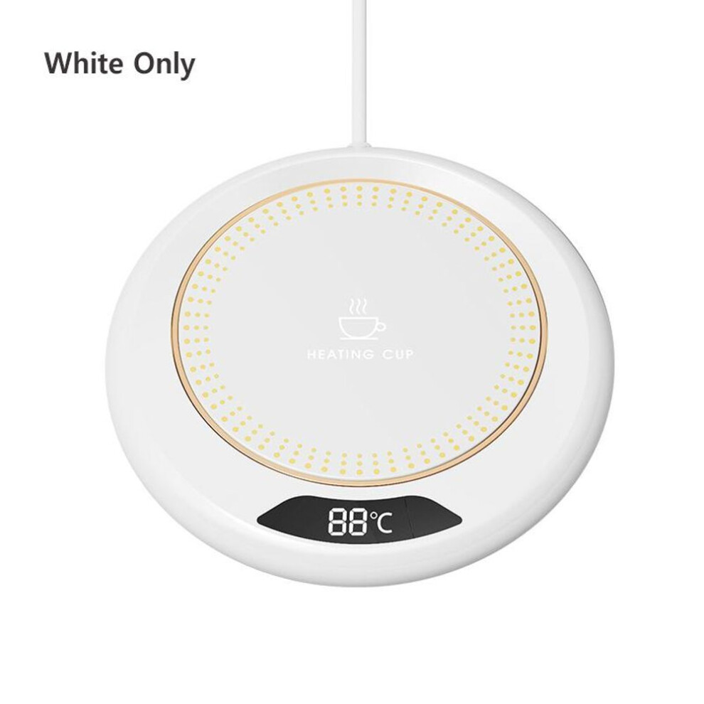 (white) Mug Warmer Usb Cup Heater Electric Coffee Milk Tea Water Heating Pad Thermostatic Coasters Cup Warmer For Home Office Mug Heater