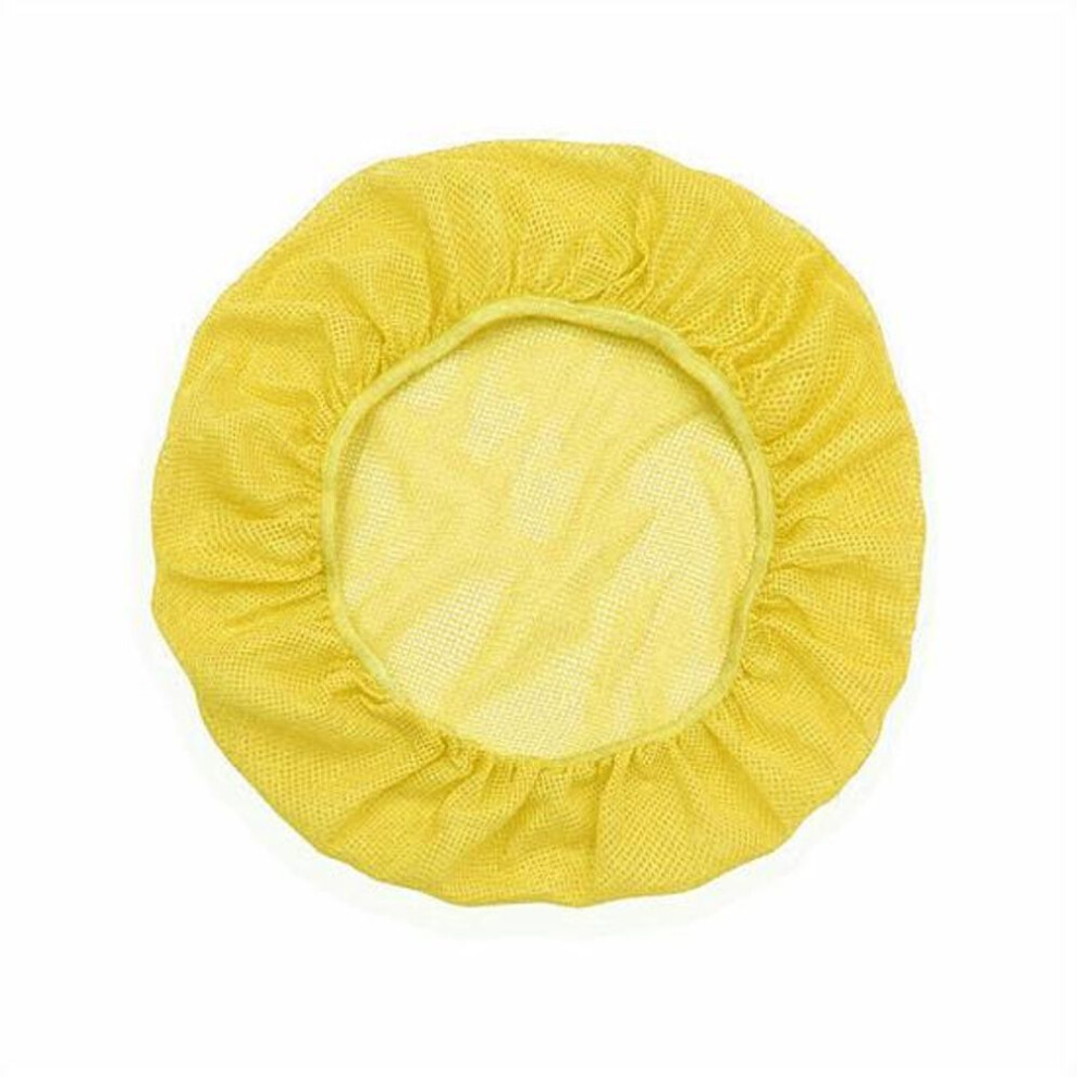 (yellow) Reusable Bakery Hat Mesh Chef Cap Soft Breathable Friendly To Skin Washable Cooking Cap Protective Headwear