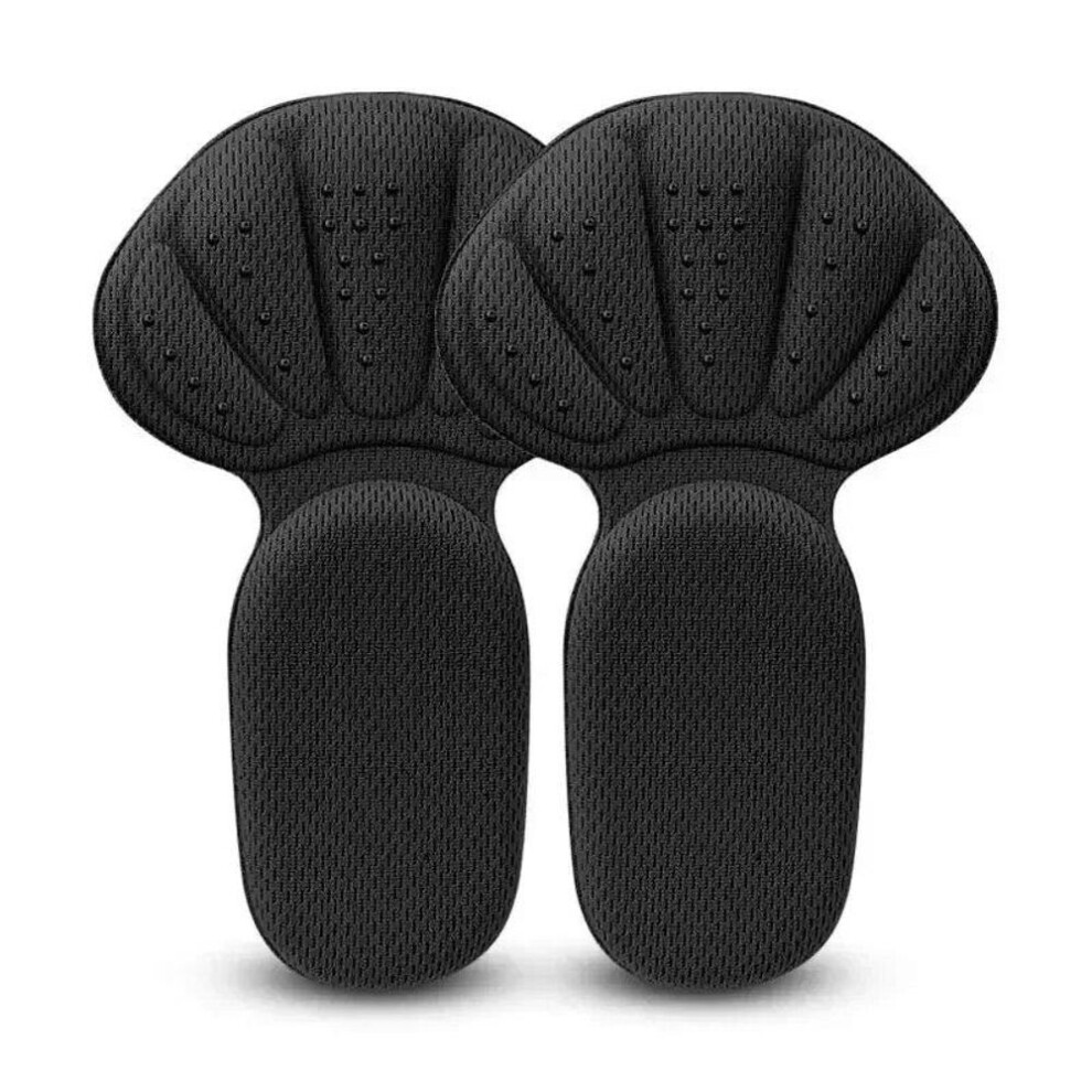 (black, CHINA) Heel Cushion Inserts with Soft Mesh Grips for Loose Shoes
