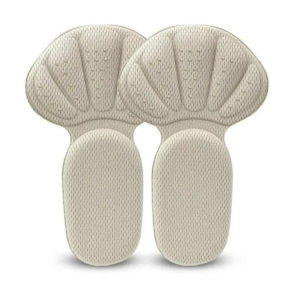 (beige, CHINA) Heel Cushion Inserts with Soft Mesh Grips for Loose Shoes