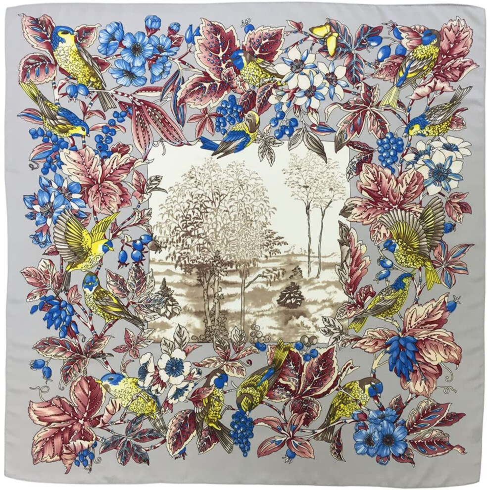 Foulard en soie Julunar pour femme - Grand foulard en satin pour cheveux - Foulard carr? en soie de 35 pouces pour dormir avec emballage cadeau
