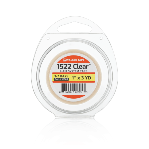 Walker 1522 Clear Double Sided Tape Roll - 1" x 3 Yards