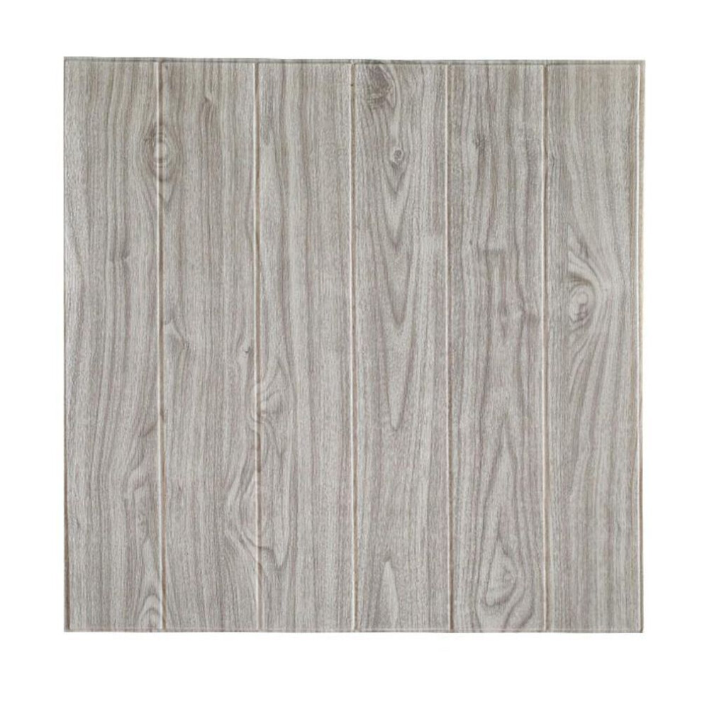 (cadet grey, 1Pcs 35*35cm) 1/5/10pcs 3D Wall Sticker Wood Grain Self-adhesive Wallpaper 35*35cm Decoration Bedroom Living Room Tv Background