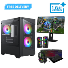 Fast Gaming PC Bundle i5 16GB RAM, GTX1050 512GB SSD + 1TB HDD 22"