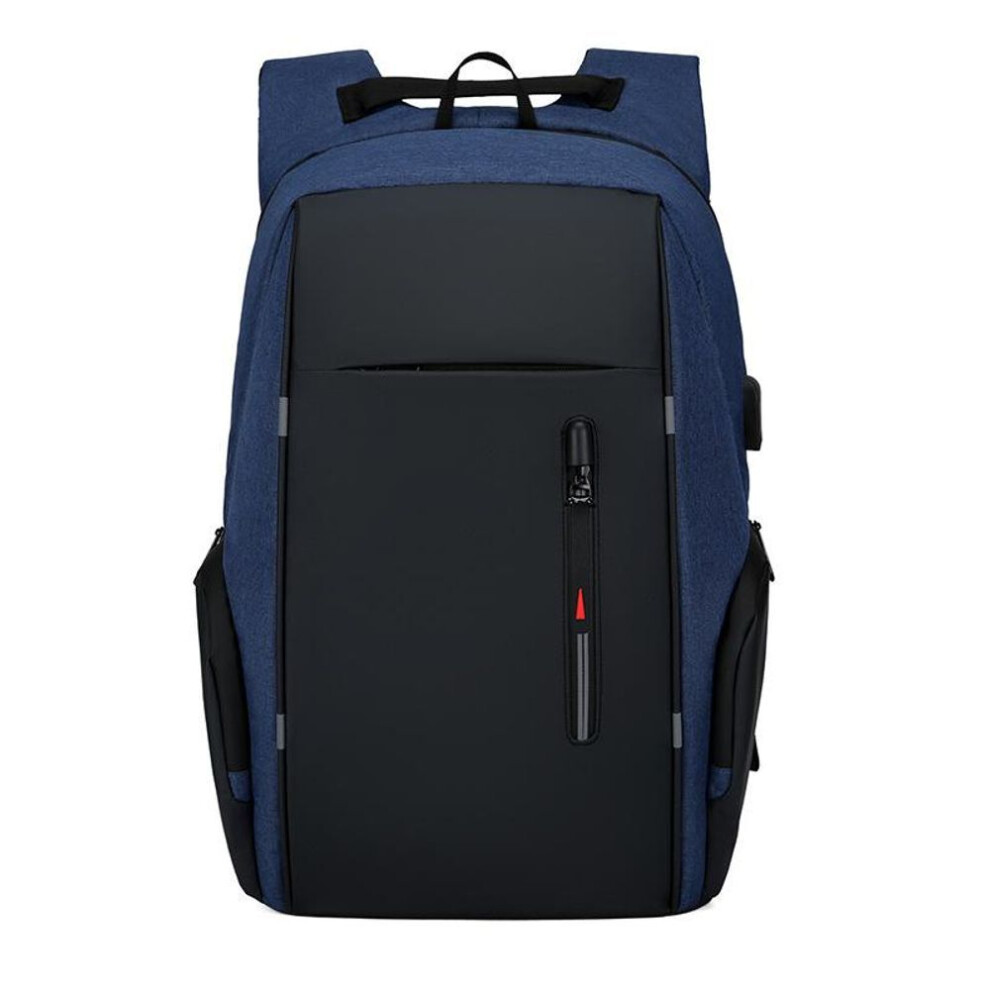(blue, Upgraded) Business Laptop Bag With Usb Port, Oxford Cloth Backpack For Men. Custom Logo Printing Available.